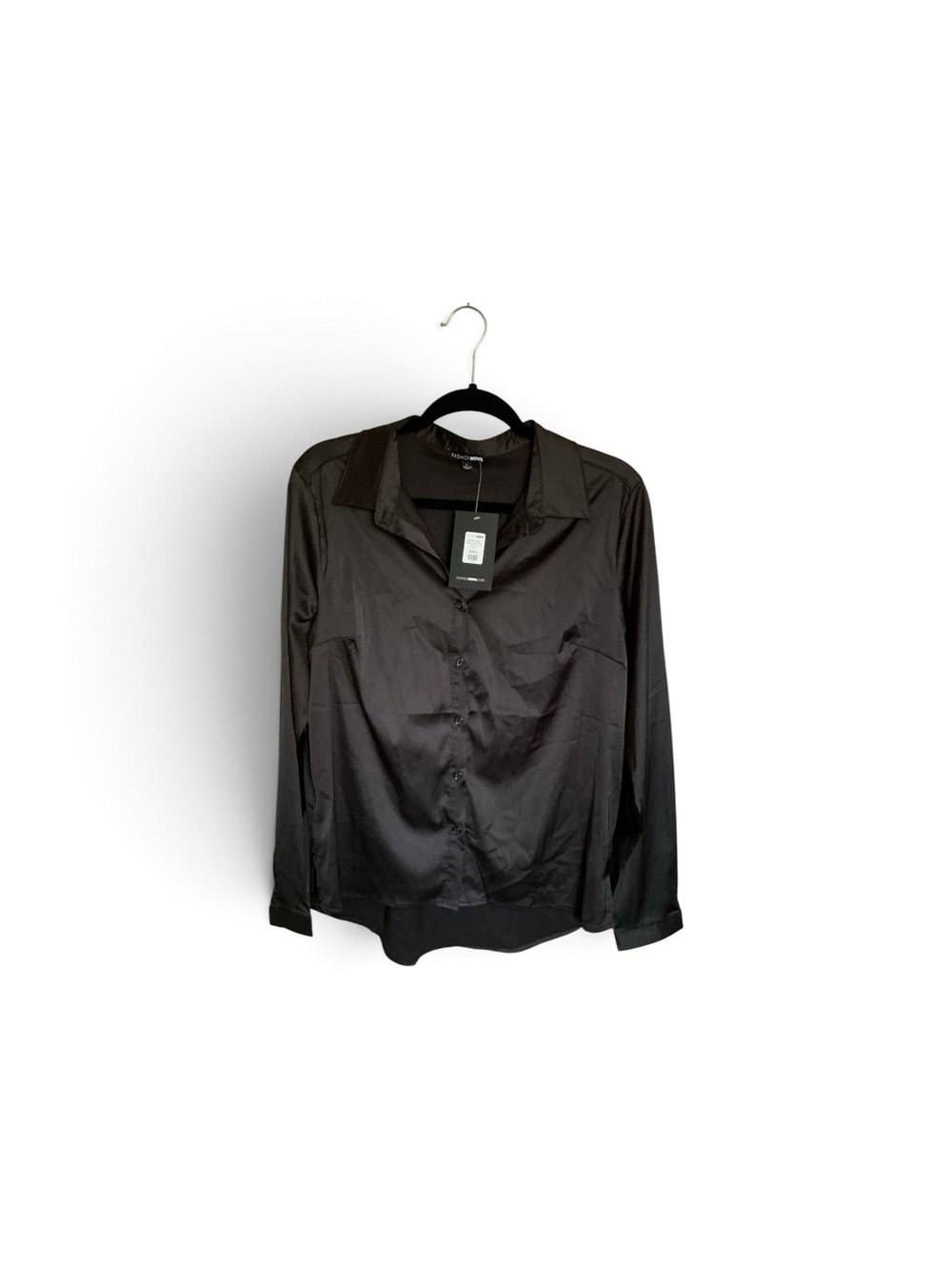 Fashion Nova Black Button-Down Shirt